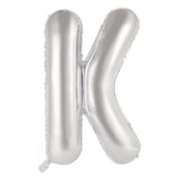 Giant Letter Balloon K Silver Foil 86cm #213910