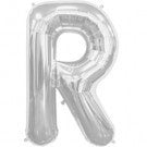 Silver Letter R Balloon AIR FILLED SMALL 41cm #00496