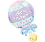 Baby Shower Rattle Foil Supershape Balloon #09176