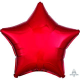 Metallic Red  Star 45cm (18") INFLATED #30584