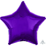 Metallic Purple Colour Star 45cm (18") INFLATED #30597