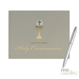 Holy Communion Guest Book Keepsake Gold