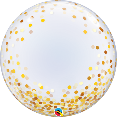 Gold Confetti Bubble Printed Balloon #89727