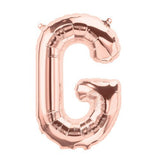 Rose Gold Letter G Balloon AIR FILLED SMALL 41cm #01343