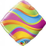 Multi coloured swirl foil balloon #34412