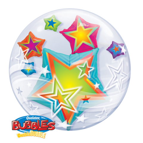 Star Double Bubble Foil Inside 61cm INFLATED #11962