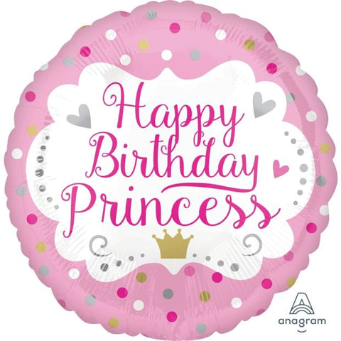 Birthday Princess Foil 45cm (18") INFLATED #35664