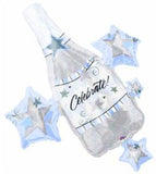 Celebrate Chapagne Silver Bottle Foil Balloon #08019