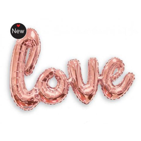 Love Script Foil Balloon Rose Gold (AIR FILL ONLY) #15739-36