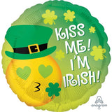 Kiss Me Emoticon Foil 45cm (18") Balloon INFLATED #36458