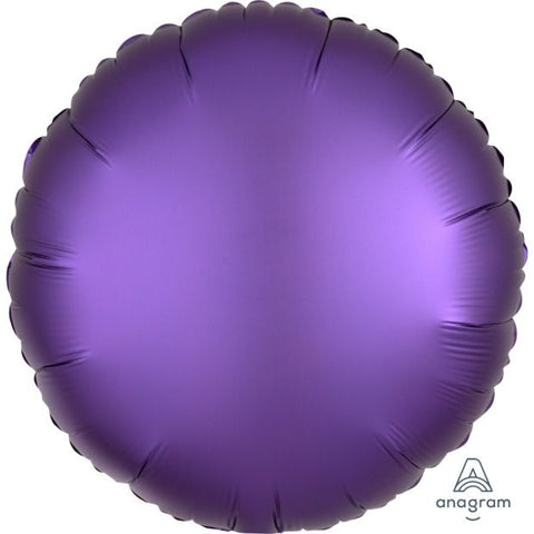 Satin Luxe Purple Royale Round 45cm (18") INFLATED #36817