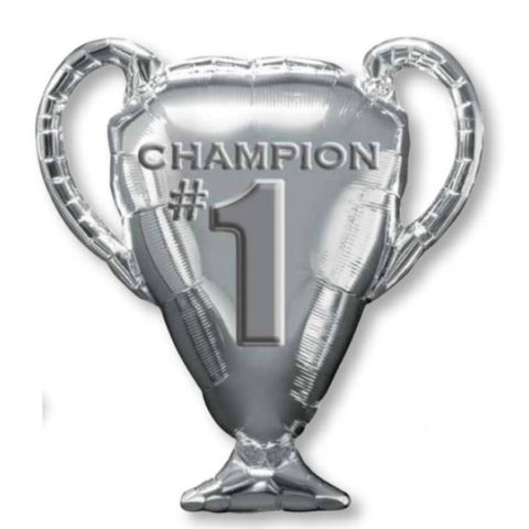 Silver Trophy (63cm x 71cm) Foil SuperShape balloon #27341