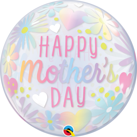 Happy Mother's Day Bubble Floral Pastel Balloon #98325