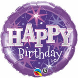 Birthday Purple Sparkle Foil 45cm (18") #37926