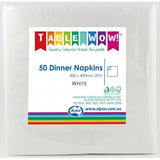 White Dinner Napkin 40x40cm 2ply Pack 50 #770154