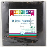 Black Dinner Napkin 40x40cm 2ply Pack 50 #380258