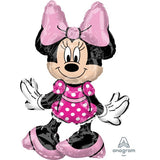 Minnie Mouse Foil Licensed Shape Multi Balloon Sitting  INFLATED 45cm X 48cm # 38188