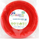 Red Dinner Plate Pack 25 #821160