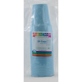 Light Blue Reusable Plastic Cups 285ml 25pk #851075
