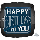 Happy Birthday Man Foil 45cm (18") INFLATED #38577