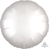 Round 43cm (17") Satin Luxe White Foil Solid Colour #38589
