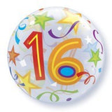 16th Birthday Bubble Multi Coloured Balloon #34854