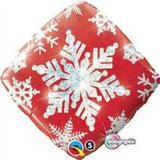 Snowflakes Sparkles Red Holographic Foil INFLATED 45cm (18") #39074
