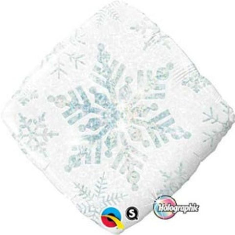 Snowflakes Sparkles White Holographic INFLATED Foil 45cm (18") #39075
