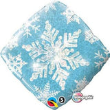 Holographic Foil 45cm (18") Snowflakes Sparkles Blue #39076