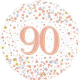 90th Birthday Foil Rose Gold Sparkling Fizz 45cm Balloon #227192