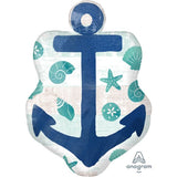 Sea, Sand and Sun Anchor (53cm x 76cm) INFLATED Foil SuperShape #39688