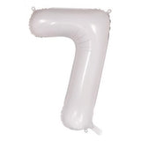 Giant INFLATED White Number 7 Foil 86cm Balloon #213807