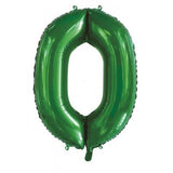Giant Green Number Zero 0 Foil 86cm Balloon #213830