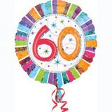 60th Birthday Foil 45cm Radiant Balloon #16072