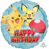 Pokemon Happy Birthday Foil 43cm Balloon #36333