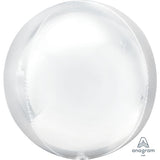 White Pearl Foil Orbz Balloon #40307