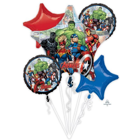 Avengers Marvel Foil Balloon Bouquet Kit 5pk INFLATED #40711