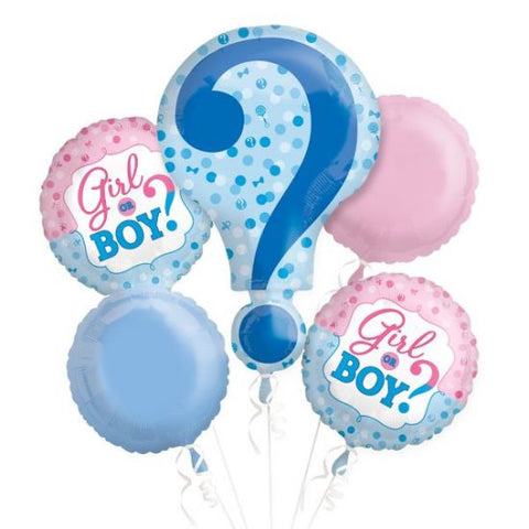 Gender Reveal Girl or Boy Foil Balloon Bouquet Kit #32535