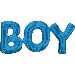 BOY Foil Joined Word Blue Balloon #33098