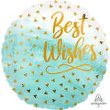 Best Wishes Gold Confetti Foil 45cm (18") #41172