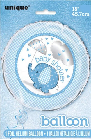 Blue Elephant Baby Shower Balloon INFLATED 18" Foil #41707