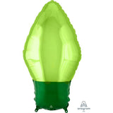 Green Christmas Light Bulb (27cm x 55cm) Foil Shape Balloon #42047