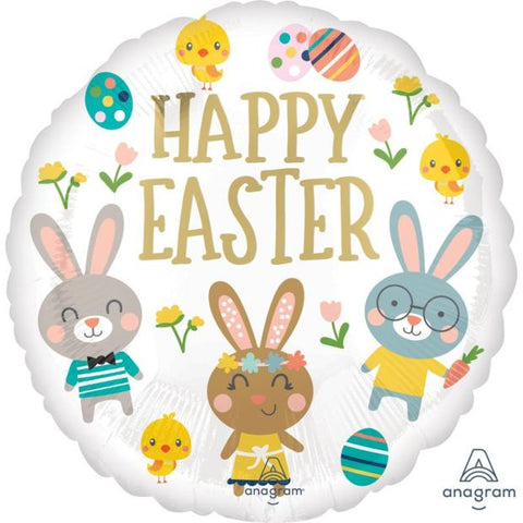 Happy Easter Garden Party Bunny Foil 45cm (18") #42350