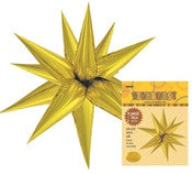 Glitz Starburst Gold 70cm (27.5") INFLATED #428527