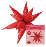 Red Starburst 100cm Foil Balloon Airfilled INFLATED #428664
