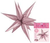 Glitz Starburst Pink 70cm (27.5") INFLATED #428732