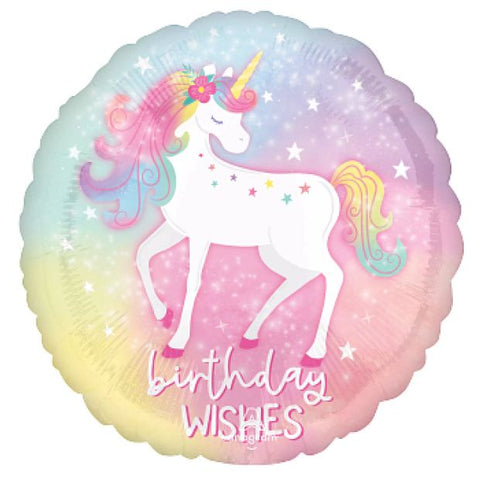 Enchanted Unicorn Birthday Foil 45cm (18") (45cm) #42894