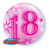 18th Birthday Pink Bubble Balloon #43122