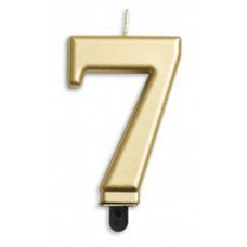 Gold Jumbo Candle Number 7 Seven #431267