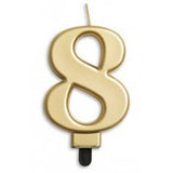 Gold Jumbo Candle Number 8 Eight #431268